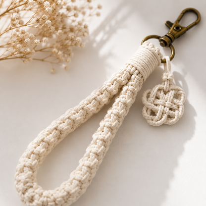 Macrame Wristlet Keychain Set