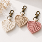 Macrame Heart Keychain Set