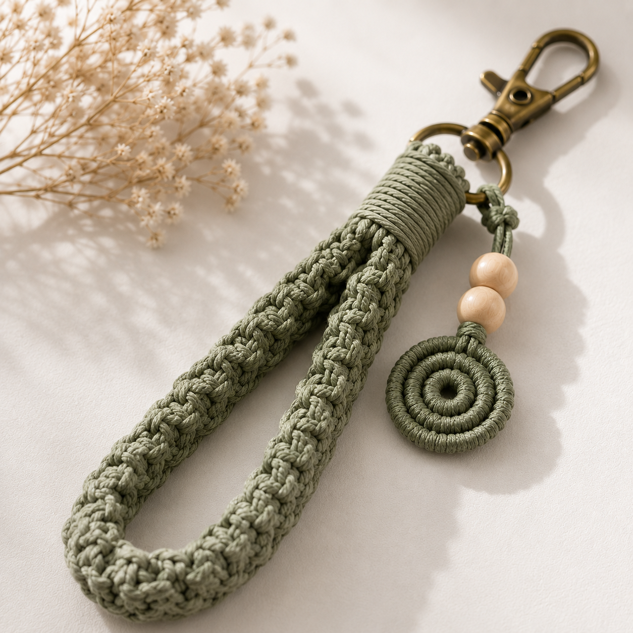 Macrame Wristlet Keychain Set